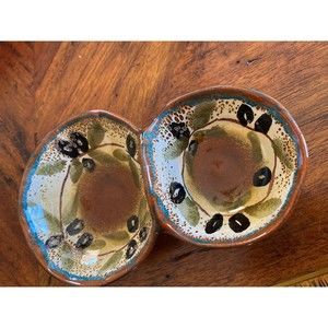 Vintage Italian Pottery Signed Modiglian Trinket dish FREE SHIP